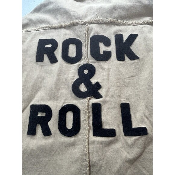 ELAN Rock and Roll Brown Military Jacket Fringe Boho Medium - Picture 2 of 9